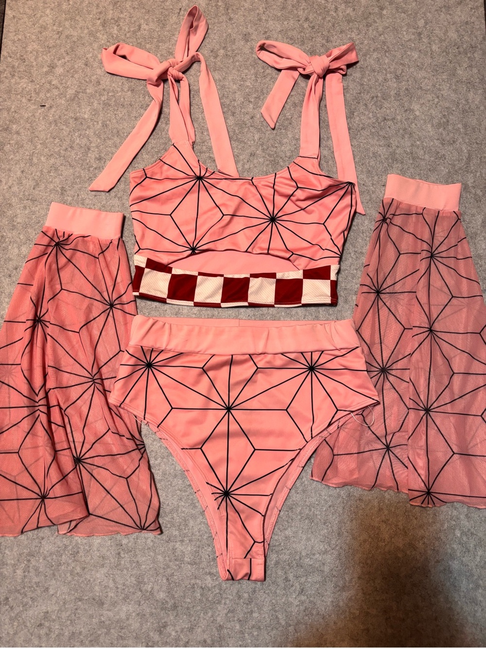 iHeartRaves/YiFu Fashion Demon Slayer Anime Nezuko Rave Set